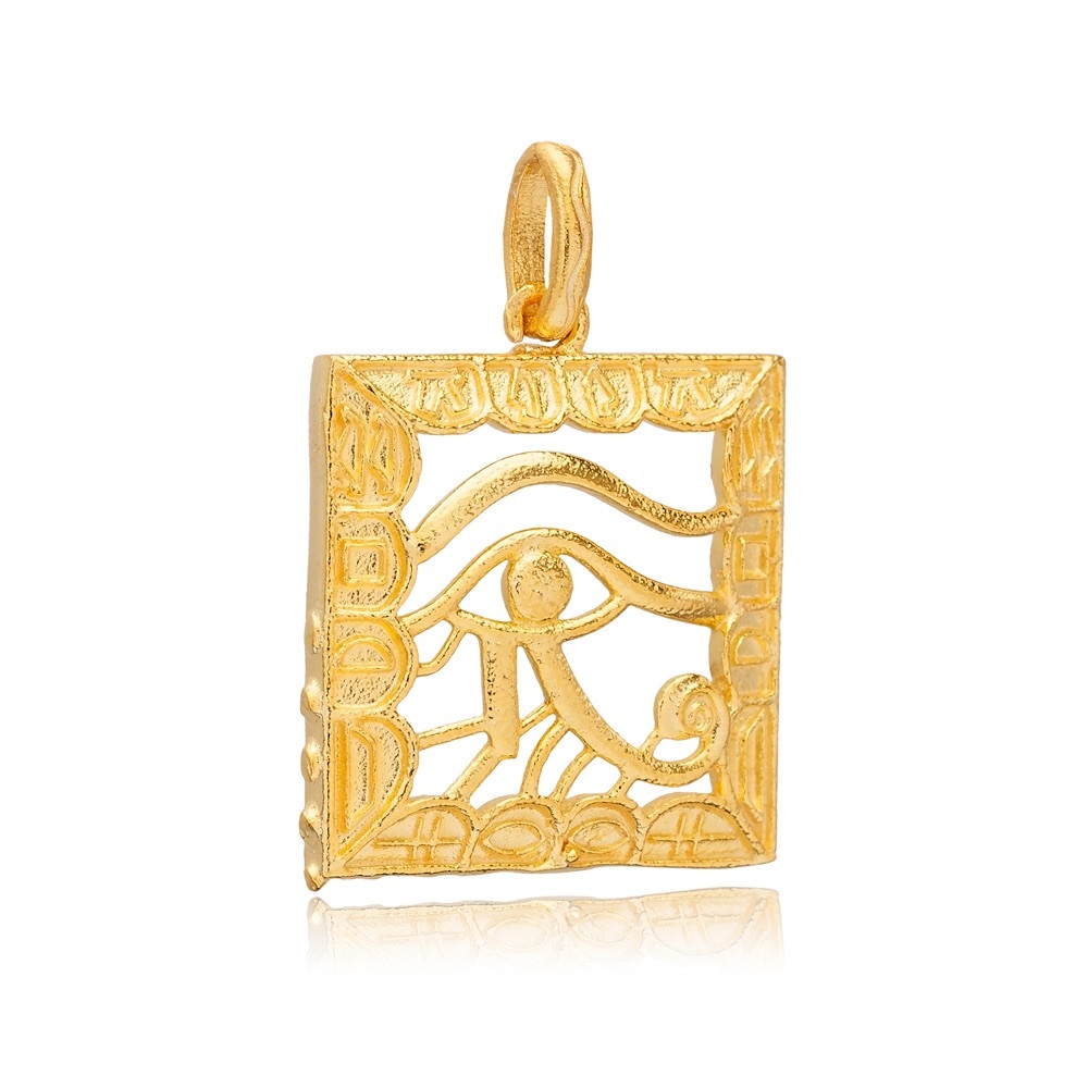 ✨ Square Eye of Horus Pendant | Turkish Silver Charm 🧿💎